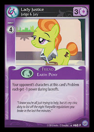 My Little Pony Lady Justice, Judge & Jury Premiere CCG Card