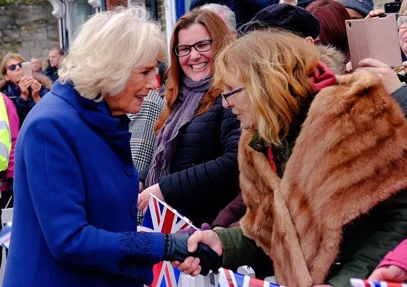 Duchess of Cornwall met with local residents and stallholders including Georges Bakery and Lizzi