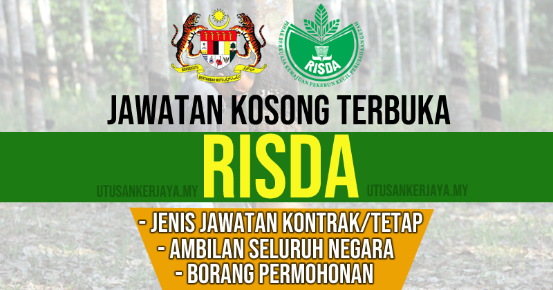 Kosong risda 2021 jawatan Jawatan kosong