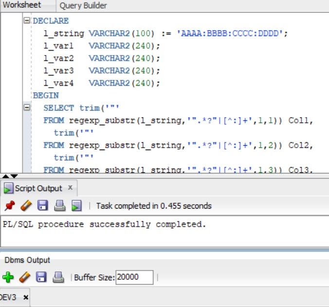 How To Split A String In Oracle Into Variables Based On The Separator 