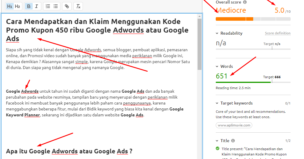 Cara Cek Artikel Seo Atau Tidak Dengan Semrush Gratis ...