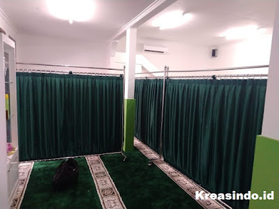 Pemabatas Shaf Sholat Stainless pesanan PT Asuransi Askrida Syariah di Cempaka Mas Jakarta Pemabatas Shaf Sholat Stainless pesanan PT Asuransi Askrida Syariah di Cempaka Mas Jakarta