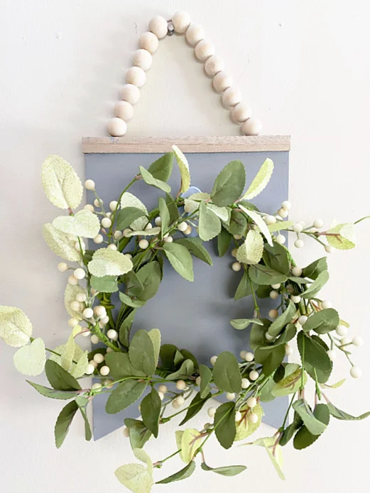 spring wreath on hanger