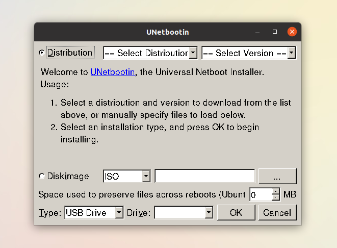install linux on usb with unetbootin