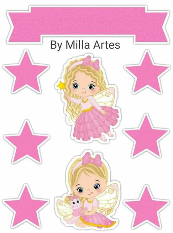 Blondy Fairy Free Printable Cake Toppers. Oh My Baby!