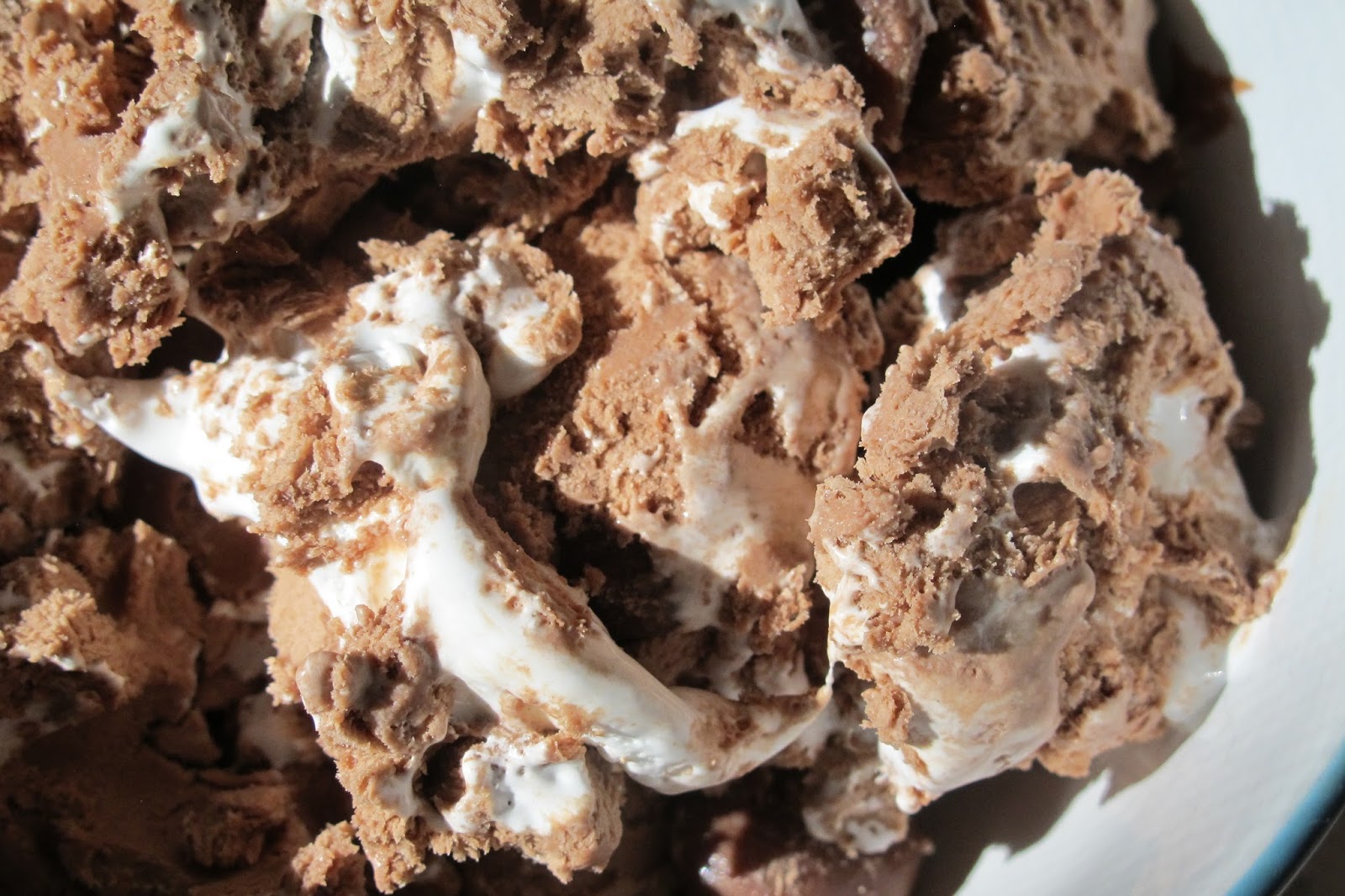 Laura's Culinary Adventures Chocolate Ice Cream with Marshmallow Swirl