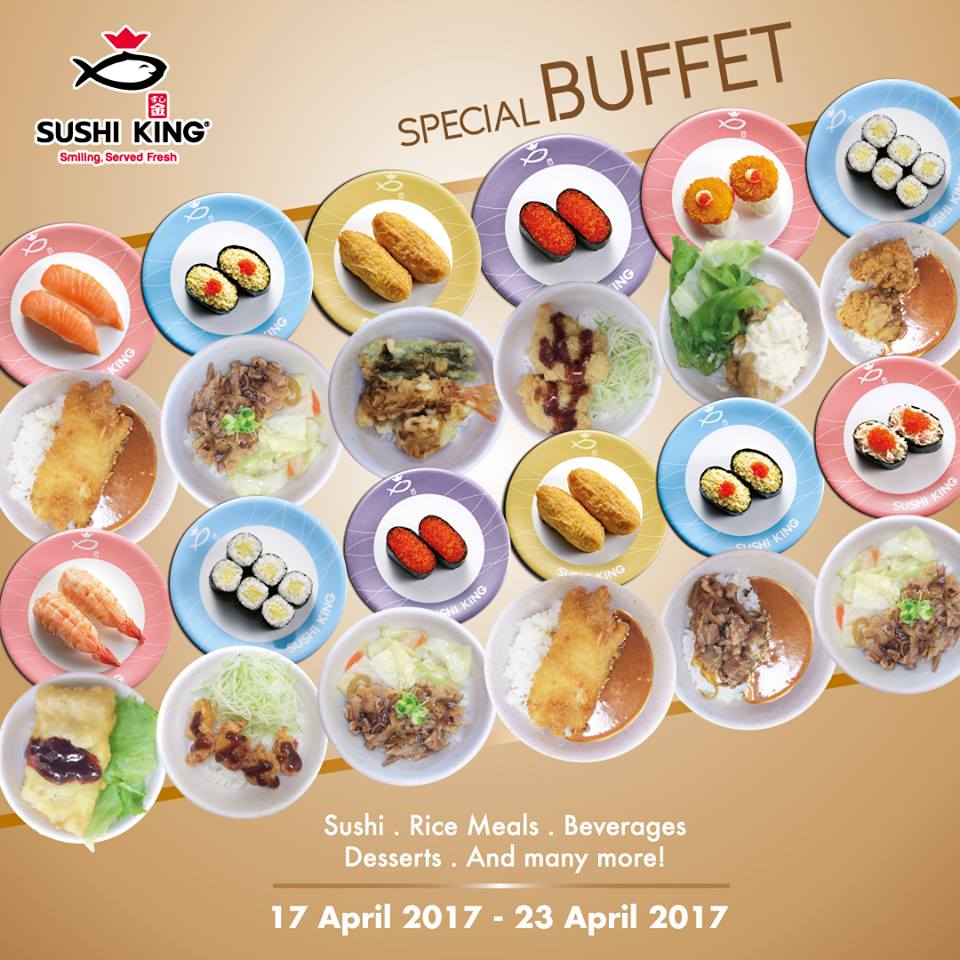 Sushi King Buffet 促销：每人只需RM38让你吃到爽！（4月17日-23日） | LC 小傢伙綜合網