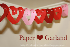 M double M: Paper heart garland (tutorial).