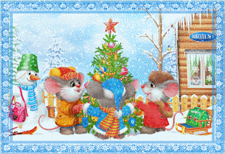 Original new year greetings mice and rats 2026. Free, beautiful live Christmas cards in the year of mouse
