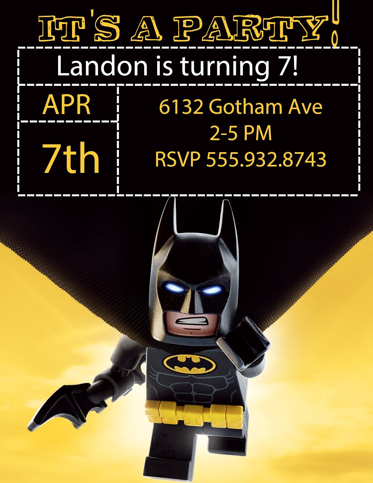 Daisy Celebrates: Lego Batman Birthday Party Decor Printable Files