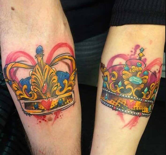 165+ Matching King And Queen Tattoos For Couples (2020) | Tattoo Ideas ...