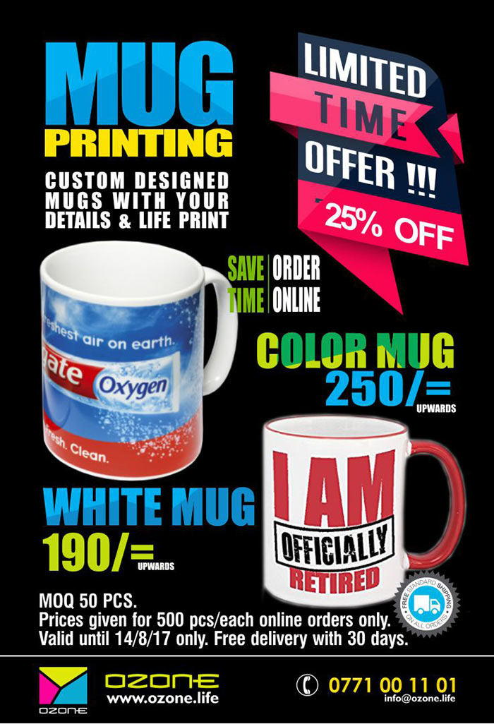 Ozone Branding | Bulk mug Printing Special offer - Valid until 14/8/2017.