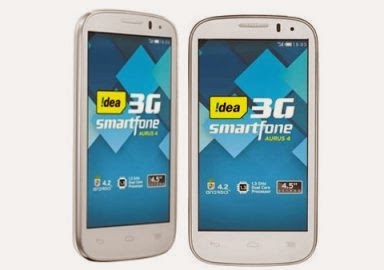 Idea Cellular introduced Android 4.2 Jelly Bean 3G Smartphone Aurus 4 for Rs.8999
