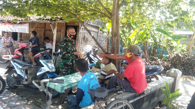 Tekan Angka Penyebaran Covid-19 di Wilayah Binaan, Babinsa Tenggak Himbau Warga Tidak Lakukan Mudik