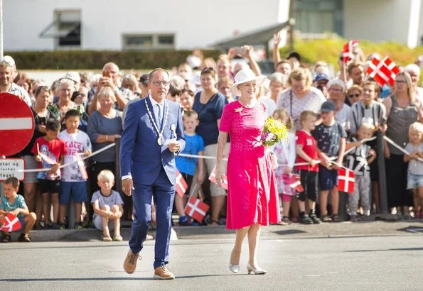 Queen Margrethe arrived at Haderslev Harbour for her stay at Gråsten Palace, summer residence of the Danish Royal Family. Crown Princess Mary