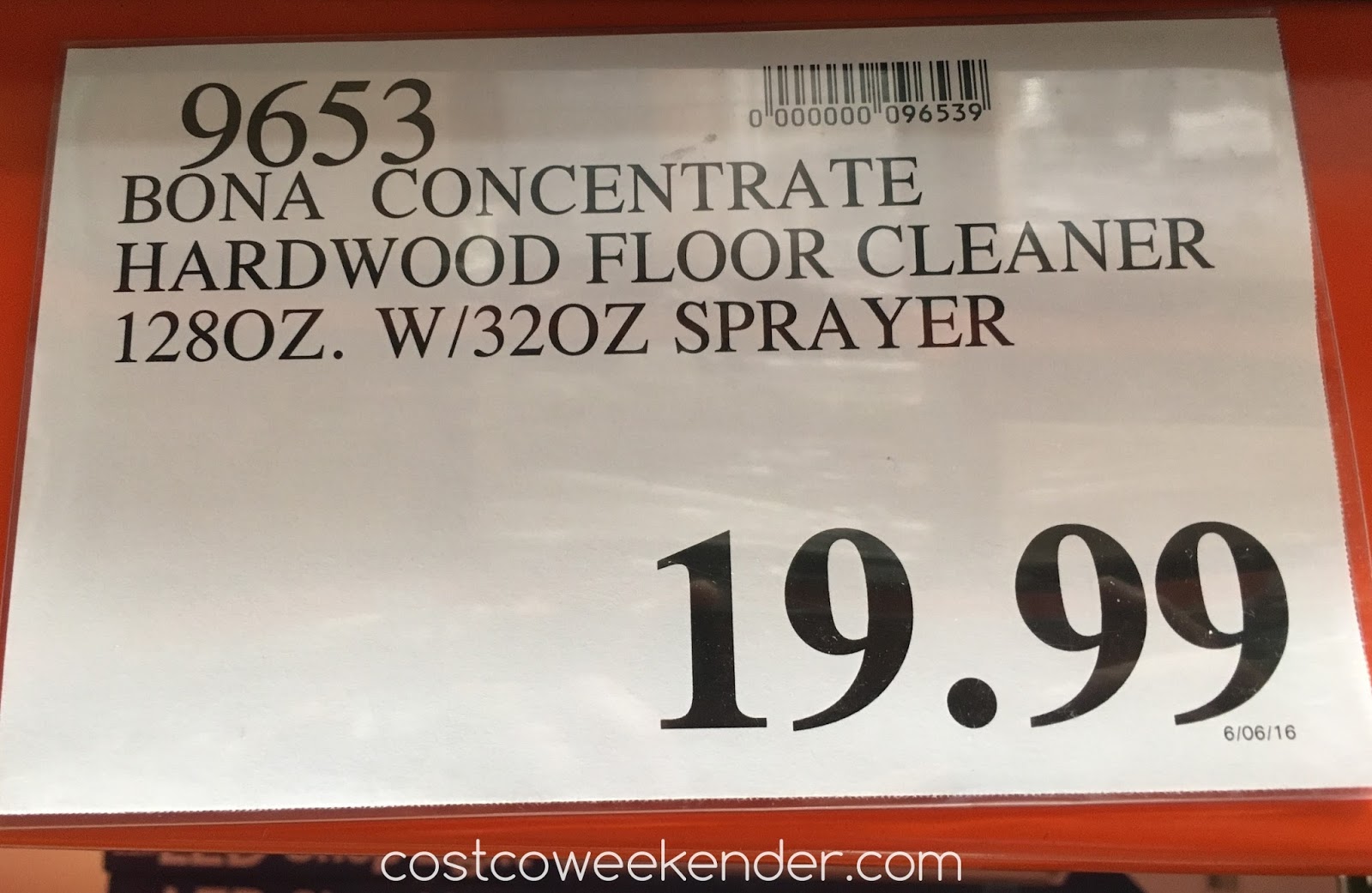 Bona Hardwood Floor Cleaner Concentrate (128 oz) Costco Weekender
