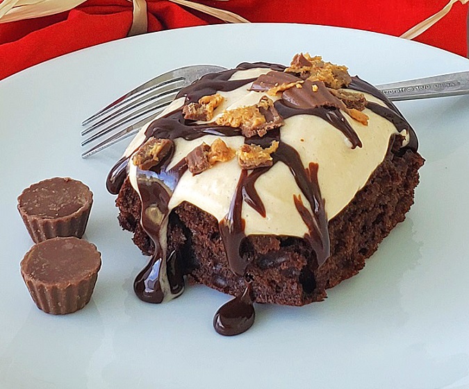 Chocolate Peanut Butter Cup Poke Cake What's Cookin' Italian Style