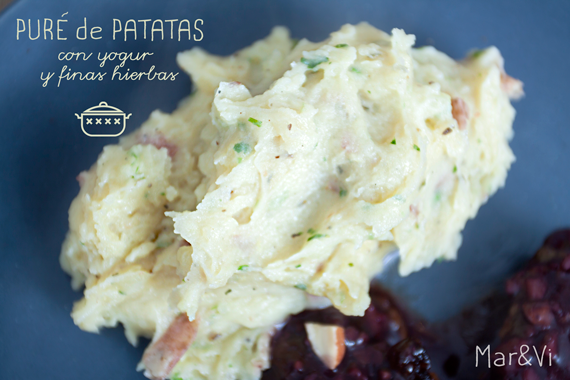 puré de patatas con finas hierbas