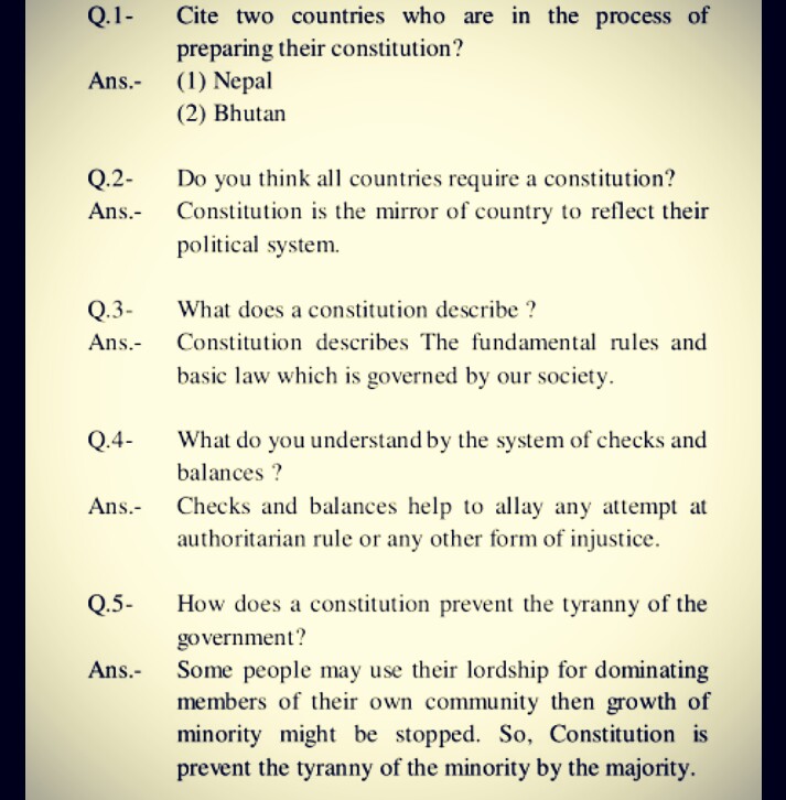 what is constitution class 11