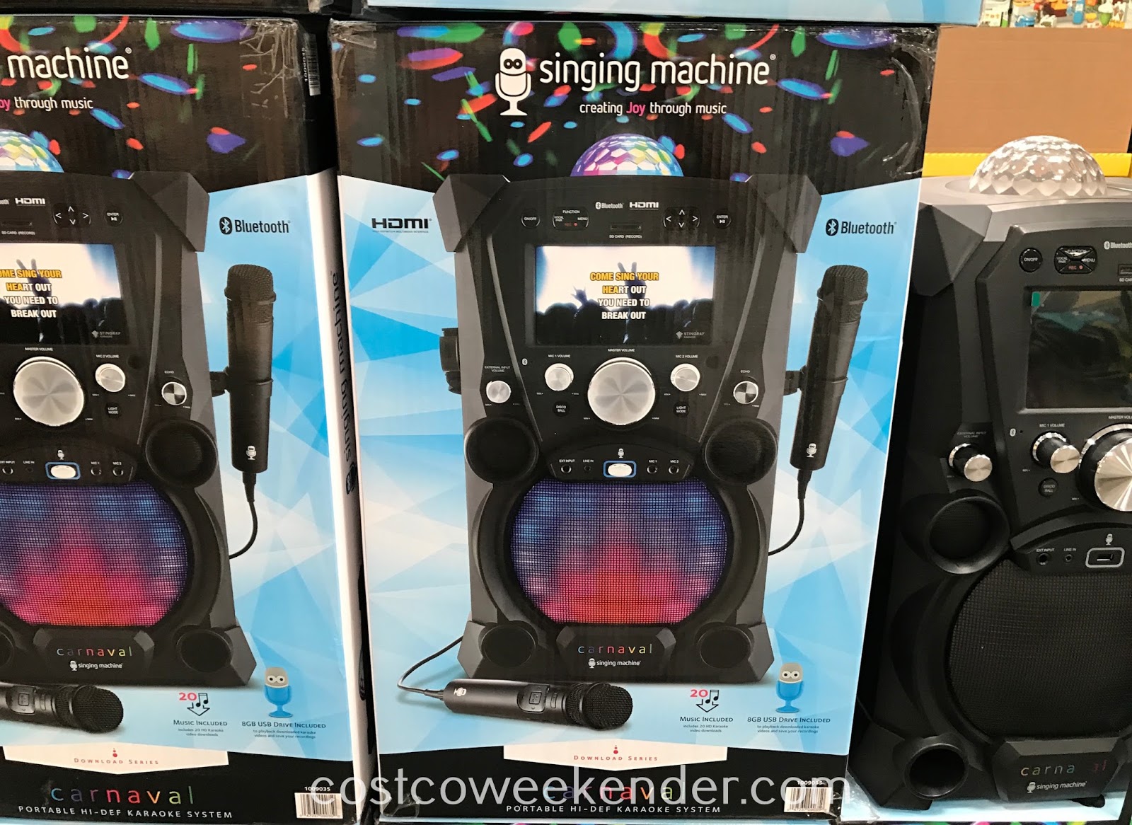 Singing Machine Portable HiDef Karaoke System SDL9035 Costco Weekender