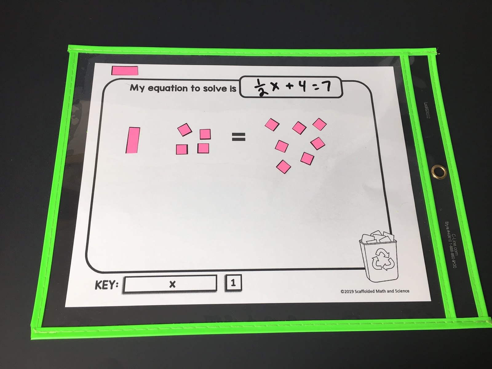 Scaffolded Math and Science Solving equations using algebra tiles