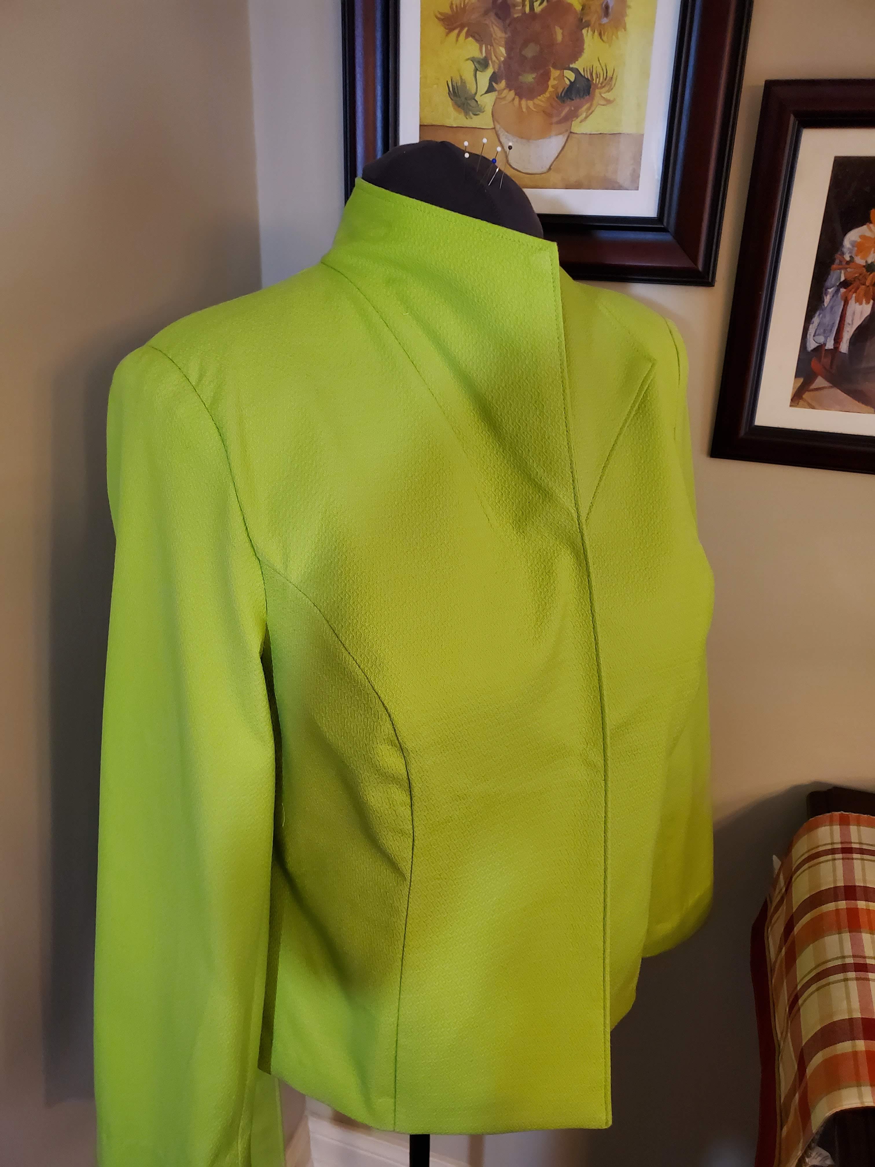 The Mahogany Stylist Bold New Lime Green Jacket with McCall 5668