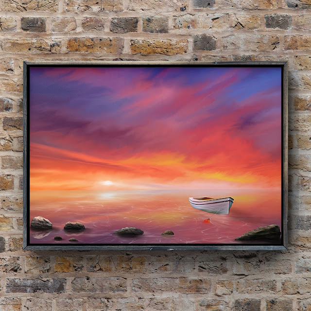 adrift under a burning sky by mark taylor, fine art america, landscape art,