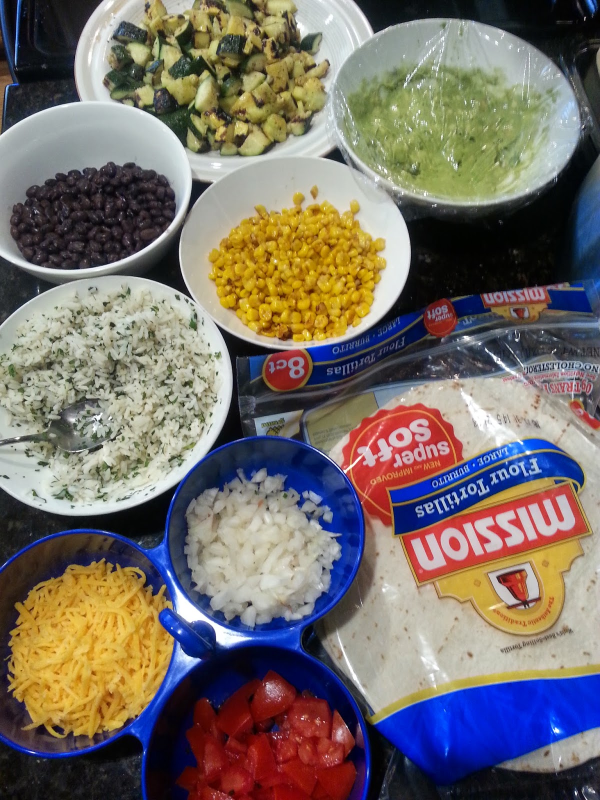 Twins in the Cities Grilled Veggie Burritos