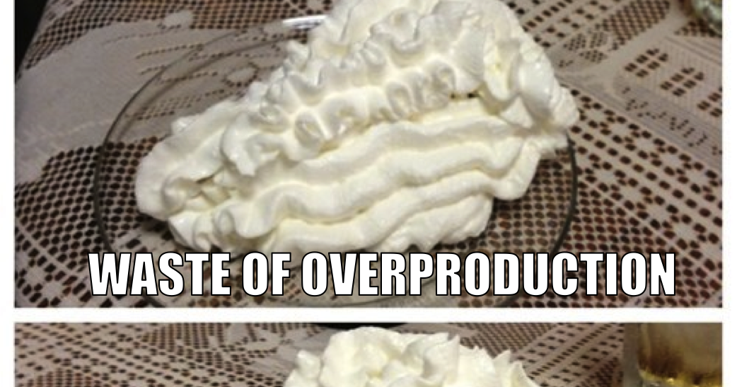 Lean Memes Waste of Whipped Cream Overproduction