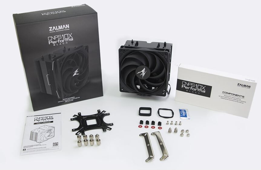 Zalman CNPS10X Performa Black - ambalaj ve içindekiler