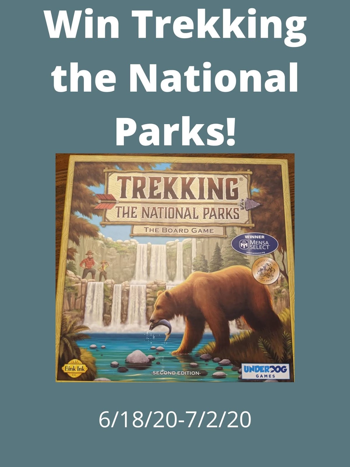 Underdog Games Trekking The National Parks: The Award-Winning Family Board  Game