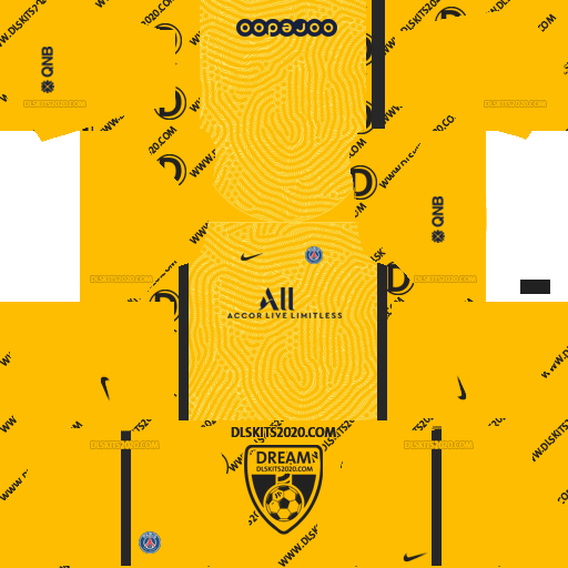 paris saint germain (PSG) Kits 2020-2021 Nike For Dream League Soccer 2019 (Home Goalkeeper)