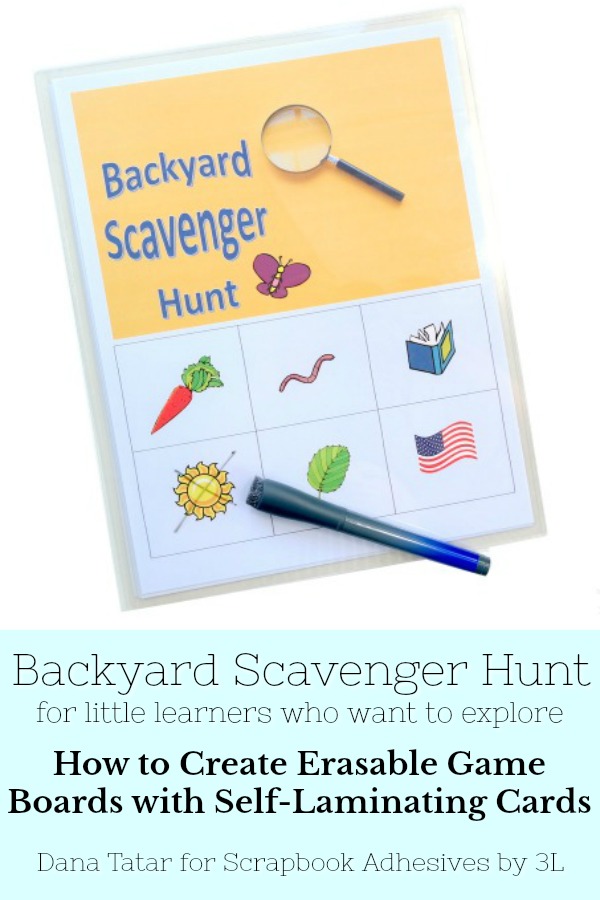 DIY Backyard Scavenger Hunt Scrapbook Adhesives by 3L