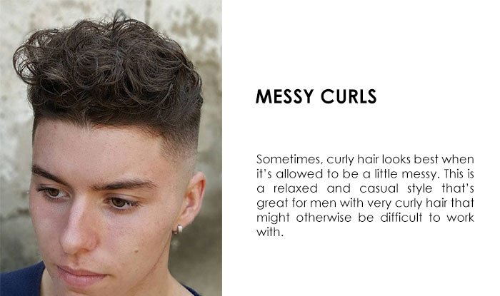 Messy Curls | 29 Different type of Tapper Fade Haircuts for Men | NeoStopZone