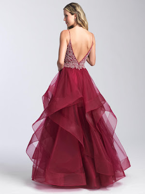 Ruffled skirt prom dress by Madison James Ruffled skirt prom dress by Madison James Ruffled skirt prom dress by Madison James Burgundy color