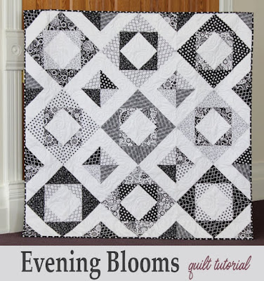 Evening Blooms quilt tutorial from A Bright Corner