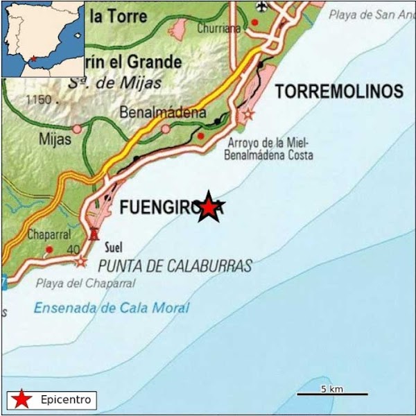 Terremoto en Benalmádena, costa de Málaga, 4,1 grados Terremoto en Benalmádena, costa de Málaga, 4,1 grados