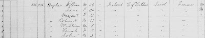 1871 Census of Canada, Wellington Centre (district 34), Orangeville (sub-district i), Schedule 1, p. 66-67, Household of William Hughes; RG 31; digital images, Library and Archives Canada (http://www.bac-lac.gc.ca/ : accessed 13 Jul 2021); citing microfilm C-9948.