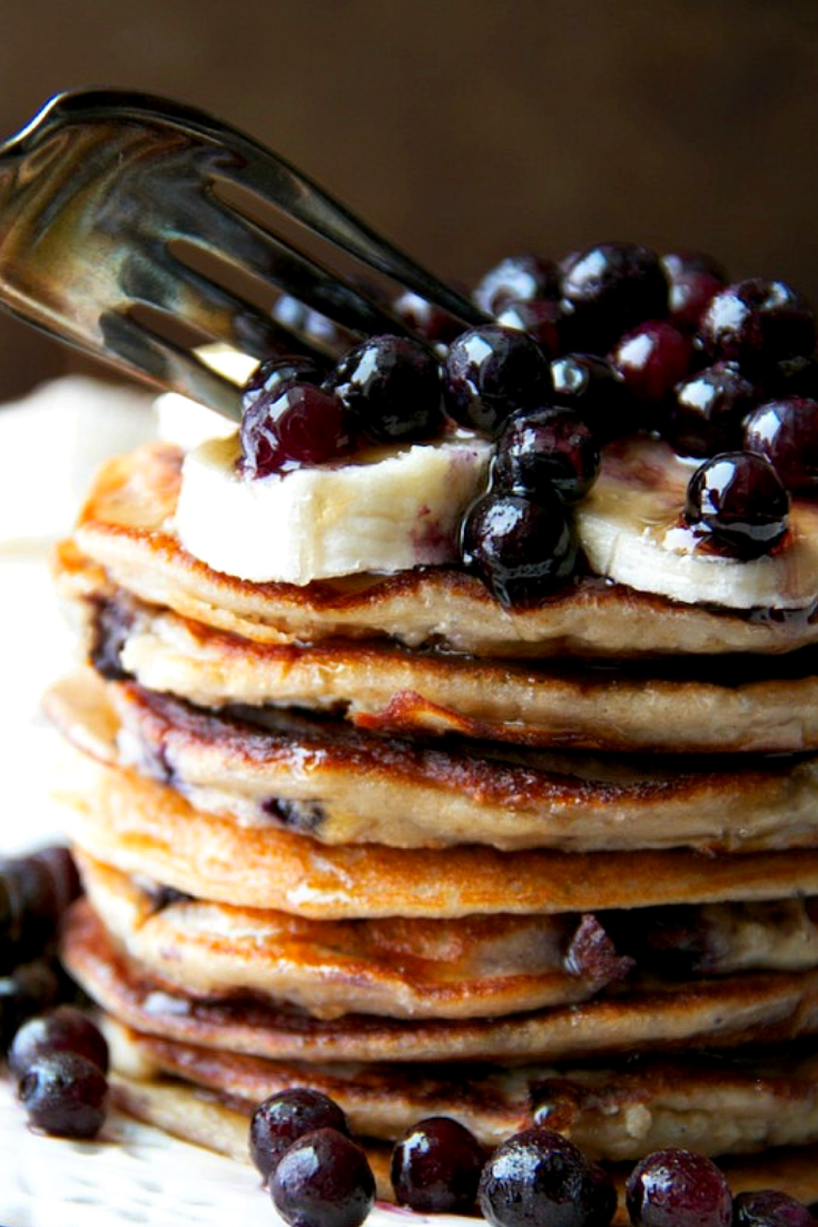 BLUEBERRY BANANA GREEK YOGURT PANCAKES Cooking Recipes