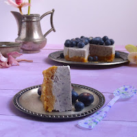  Cheesecake vegan de limão e mirtilo