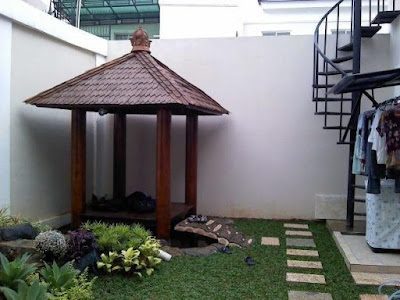 Desain Taman Belakang Rumah Di Lahan Sempit Dengan Gazebo