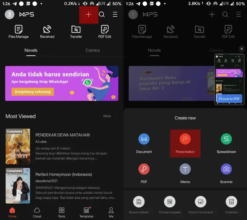 Cara Membuat PPT di HP Android dengan WPS Office