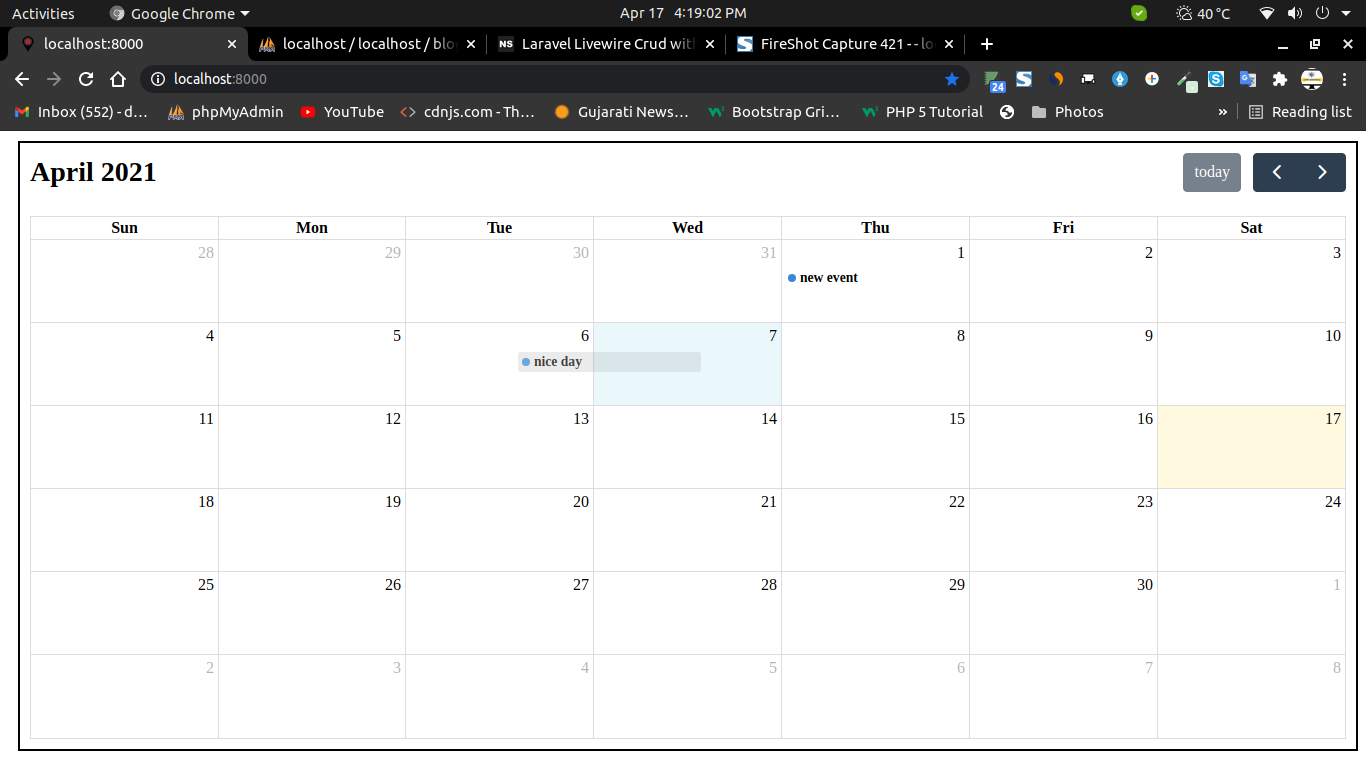 laravel event example laravel event example