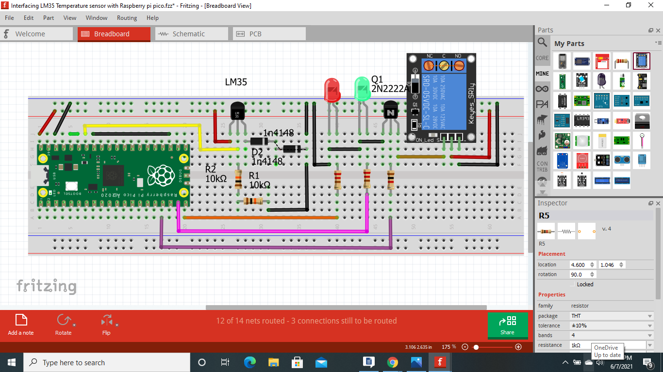 Interfacing LM 35 Temperature sensor with Raspberry pi pico