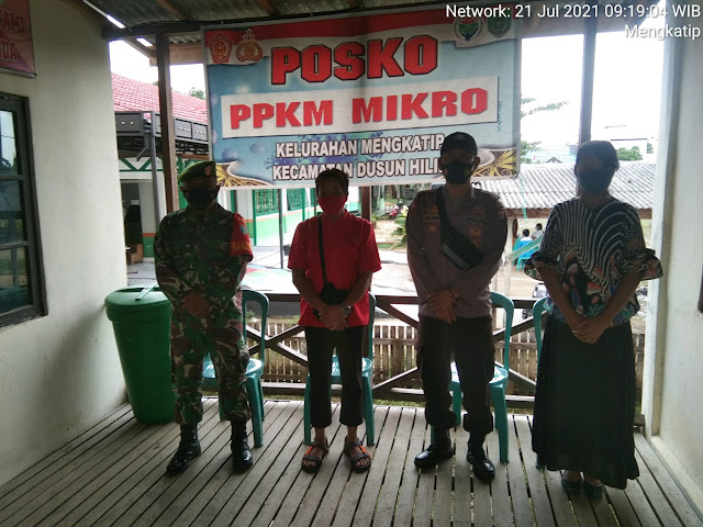 Tekan Angka Penyebaran Covid-19, Satgas PPKM Kelurahan Mengkatip Terus Sambangi dan Imbau Warga Patuhi Protkes