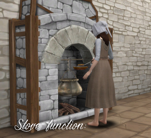 TSM to TS4 Fireplace as an Oven History Lover's Sims Blog