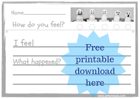 Free Printable feeling station writing opportunity
