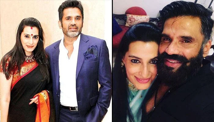 sunil shetty and wife