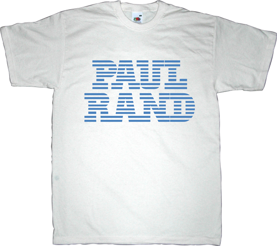 paul rand designer graphic design brand logotype t-shirt ephemeral-t-shirts ibm